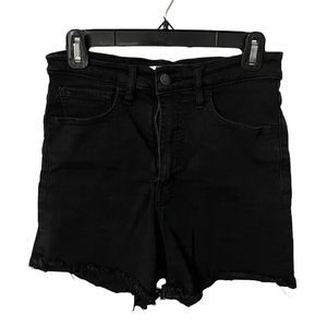 Madewell Roadtripper jean shorts, raw hem, high rise, bennett wash, size 27